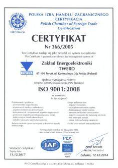 ISO9001:2008 certificate